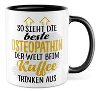 Ostéopathe Tasse Ostéopathe Cadeau Ostéopathie So sieht die beste Ostéopathe der Welt Idée Cadeau Tasse à café Profession Tasse à café drôle