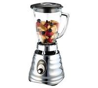 Oster Blender classique 3 Vitesses Lames en acier inoxydable amovibles bol en verre durable resistant aux rayures et aux odeur 1.25 litres 600 W Gris