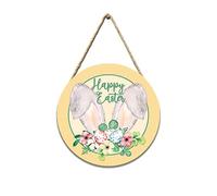 Osterhase Dekor, Happy Easter Bunny Wood Hanging Sign Plaque, Ostern Holz Aufhänger, Indoor Wall Hanging Decoration