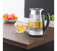 Ostfriese Bouilloire 1,7 L & passe-thé 2-en-1 2200W LED - inox & verre