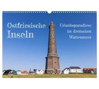 Ostfriesische Inseln - Urlaubsparadiese im deutschen Wattenmeer (Wandkalender 2027 DIN A3 quer), CALVENDO Monatskalender: Inseln, die zum Entspannen einladen.