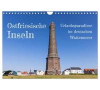Ostfriesische Inseln - Urlaubsparadiese im deutschen Wattenmeer (Wandkalender 2027 DIN A4 quer), CALVENDO Monatskalender: Inseln, die zum Entspannen einladen.