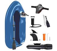 Ostreemaner Jet Ski Gonflable 500 W, Bateau Gonflable pour Adultes, avec Hélice sous-Marine (en Option), 10 Vitesses Réglables, 3-8 Km/H, Matériau PVC, Capacité De Charge De 150 Kg,Boat+Propeller