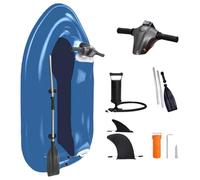 Ostreemaner Jet Ski Gonflable 500 W, Bateau Gonflable pour Adultes, avec Hélice sous-Marine (en Option), 10 Vitesses Réglables, 3-8 Km/H, Matériau PVC, Capacité De Charge De 150 Kg,Boat