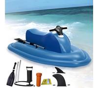 Ostreemaner Jet Ski Gonflable, Yacht Gonflable pour Adultes, en PVC, avec Hélice sous-Marine (en Option), Capacité De Charge De 150 Kg, Autonomie De 130 Min, Adapté Aux Eaux Côtières,Boat