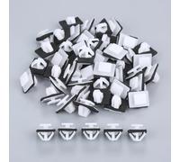OSTREY Clips de Garniture de Voiture 50x Auto Attache Porte Garde Plaque Roue Sourcil Clip en Plastique Rivet Attache Garde-Boue Pare-Chocs Punaise Clips pour Hyundai pour Kia(White)