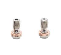 OSTREY Vis à Boulon Boulons De Tuyau De Frein M10 1.0 Et 1.25 en Acier Inoxydable 304 CNC pour Pompe De Frein De Moto, Étrier, Raccords d'embrayage Hydraulique (Color : M10x1.0 Single 2pc)