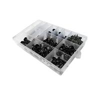 OSTREY Vis à Boulon pour BMW S1000RR S1000R S1000XR R Neuf T R-nineT HP4 G310GS G310R 195 Pièces Moto CNC Complet Carénage Boulons Kit Carrosserie Vis Écrou (Color : Nero)