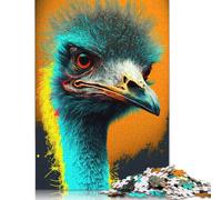 Ostrich Animal Puzzle 1000 Pièces Educa Jouet en Bois Cadeau Unique De l'art De La Décoration Jeu Éducatif Challenge Toy Adultes & Enfants des 14 Ans 1000pcs (75x50cm)