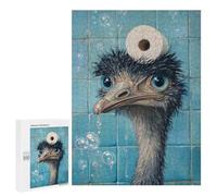 Ostrich in Shower with Toilet Paper-1 Puzzle 1000 Pièces Educa Jouet en Bois Cadeau Unique Décoration Intérieure Jeu Éducatif Challenge Toy Adultes Et Enfants À Partir De 14 Ans 500 PCS