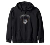 Ostrich Portrait Animal Illustration Graphique Autruche Sweat à Capuche
