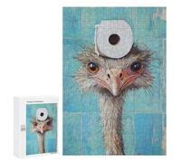 Ostrich with Toilet Paper on Head-1 Puzzle 1000 Pièces Educa Jouet en Bois Cadeau Unique Décoration Intérieure Jeu Éducatif Challenge Toy Adultes Et Enfants À Partir De 14 Ans 300 PCS