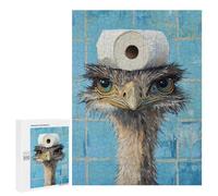 Ostrich with Toilet Paper on Head-2 Puzzle 1000 Pièces Educa Jouet en Bois Cadeau Unique Décoration Intérieure Jeu Éducatif Challenge Toy Adultes Et Enfants À Partir De 14 Ans 500 PCS
