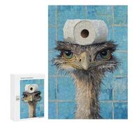 Ostrich with Toilet Paper on Head-2 Puzzle 1000 Pièces Educa Jouet en Bois Cadeau Unique Décoration Intérieure Jeu Éducatif Challenge Toy Adultes Et Enfants À Partir De 14 Ans 300 PCS