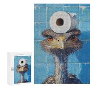 Ostrich with Toilet Paper on Head-5 Puzzle 1000 Pièces Educa Jouet en Bois Cadeau Unique Décoration Intérieure Jeu Éducatif Challenge Toy Adultes Et Enfants À Partir De 14 Ans 300 PCS