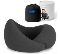 Ostrichpillow Go Neck Pillow - Oreiller de Voyage en Mousse à Mémoire de Forme, Design Ergonomique à 360º, Côtés Asymétriques, Sac de Voyage Inclus, Housse en Modal Lavable