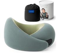 Ostrichpillow Go Neck Pillow - Oreiller de Voyage en Mousse à Mémoire de Forme, Design Ergonomique à 360º, Côtés Asymétriques, Sac de Voyage Inclus, Housse en Modal Lavable