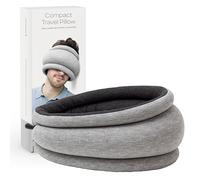Ostrichpillow Light - Oreiller de Voyage & Oreiller de Sieste - Confort Premium & Léger, Ajustable à Votre Tête, Petit & Polyvalent, Design Réversible, Entretien Facile (Midnight Grey)