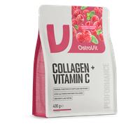 OstroVit Collagène + Vitamine C 400 g goût limonade framboise avec menthe