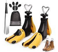 Ostyel Lot de 2 élargisseurs de chaussures pour femme, homme, réglable, longueur et largeur d'élargisseur pour chaussures, élargisseur professionnel pour bottes, baskets, baskets, jaune, 36-41