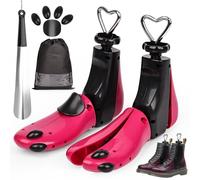Ostyel Lot de 2 élargisseurs de chaussures pour femme, homme, réglable, longueur et largeur d'élargisseur pour chaussures, élargisseur professionnel pour bottes, baskets, baskets, rose, 36-41
