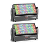 Osusuent 200W Barre LED Wallwasher,Lampe Par Scène LED 648 RGB + 36 Blanc Chaud,Lyre Lumiere Stroboscope D'éclairage de Scène DMX Contrôle pour DJ Fête Disco Mariages Soiree Halloween Noël,2 PCS