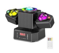Osusuent 65W Lyre LED Faisceau Tête Mobile Lumière de Scène,À Effet 4 en 1 À Double Bras avec Télécommande,Moving Head Light,Lampe de Projection pour Fête Bar Halloween Noël Mariage Disco DJ,1 PCS
