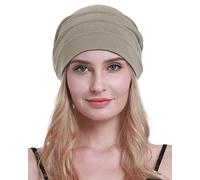 osvyo - Bonnets de chimio en coton, casquettes douces, couvre-chefs pour le cancer, couvre-chefs pour femmes contre la perte de cheveux avec emballage scellé, Gris chaud., taille unique