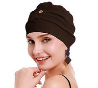 osvyo Chapeau chimio en coton pour femme avec cancer et perte de cheveux, bonnet en coton, léger, emballage scellé, café, taille unique
