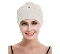 osvyo Chapeau chimio en coton pour femme avec cancer et perte de cheveux, bonnet en coton, léger, emballage scellé, Reflet par poudre, taille unique