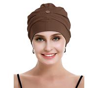 osvyo Chapeau chimio en coton pour femme avec cancer et perte de cheveux, bonnet en coton, léger, emballage scellé, Café clair., taille unique