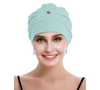 osvyo Chapeau chimio en coton pour femme avec cancer et perte de cheveux, bonnet en coton, léger, emballage scellé, PISTACHIO LUMIÈRE, taille unique