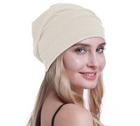 osvyo Coiffure en coton de chimiothérapie pour femmes atteintes de cancer, perte de cheveux, douce, dans un emballage scellé, Blanc poudre, Taille Unique