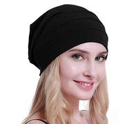 osvyo Coton chimio Chapeaux Doux Casquettes Cancer Chapeaux pour Femmes Perte de Cheveux Emballage scellé, Noir , taille unique