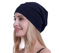 osvyo Coton chimio Chapeaux Doux Casquettes Cancer Chapeaux pour Femmes Perte de Cheveux Emballage scellé, Bleu marine, taille unique