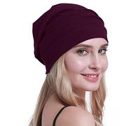 osvyo Coton chimio Chapeaux Doux Casquettes Cancer Chapeaux pour Femmes Perte de Cheveux Emballage scellé, Bordeaux, taille unique