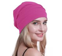 osvyo Coton chimio Chapeaux Doux Casquettes Cancer Chapeaux pour Femmes Perte de Cheveux Emballage scellé, Rose fussia, taille unique