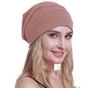 osvyo Coton chimio Chapeaux Doux Casquettes Cancer Chapeaux pour Femmes Perte de Cheveux Emballage scellé, amande rose, taille unique