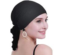 osvyo - Foulard en Bambou pour Femme, pour Perte de Cheveux, chimiothérapie, Cancer, Emballage scellé, Bamboo Le Noir, Taille Unique