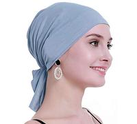 osvyo - Foulard en Bambou pour Femme, pour Perte de Cheveux, chimiothérapie, Cancer, Emballage scellé, Bambou Bleu Ciel Clair, Taille Unique