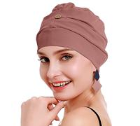 Osvyo Turbans chimio pour femme - Chapeau de perte de cheveux - Coton léger - Emballage scellé - Taille unique, Marron sable, Taille unique