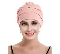 Osvyo Turbans chimio pour femme - Chapeau de perte de cheveux - Coton léger - Emballage scellé - Taille unique, rose clair, Taille unique