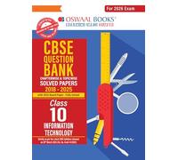 Oswaal CBSE Question Bank Chapterwise and Topicwise SOLVED PAPERS Class 10 IT For Exam 2026