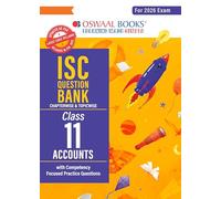 Oswaal ISC Question Bank Chapterwise & Topicwise Solved Papers Class 11 Accounts For 2026 Exam