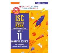 Oswaal ISC Question Bank Chapterwise & Topicwise Solved Papers Class 11 Computer Science For 2026 Exam