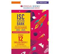 Oswaal ISC Question Bank Chapterwise & Topicwise Solved Papers Class 12 English-2 For 2026 Exam
