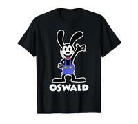 Oswald Rabbit agitant Le Lapin Heureux T-Shirt Graphique avec Valeur, Homme, Noir, M
