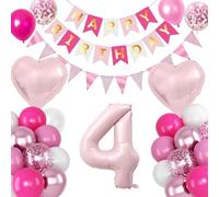 Ot De Ballons Chiffres 1-10 Pour Anniversaire - Décoration Festive En Rose - Idée Cadeau Et Fête (4)