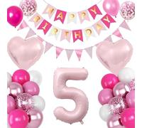 Ot De Ballons Chiffres 1-10 Pour Anniversaire - Décoration Festive En Rose - Idée Cadeau Et Fête (5)