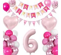Ot De Ballons Chiffres 1-10 Pour Anniversaire - Décoration Festive En Rose - Idée Cadeau Et Fête (6)